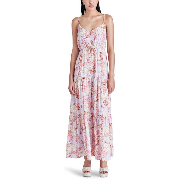 NWT Steve Madden Phillipa pastel lilac floral dress size L - Picture 1 of 5